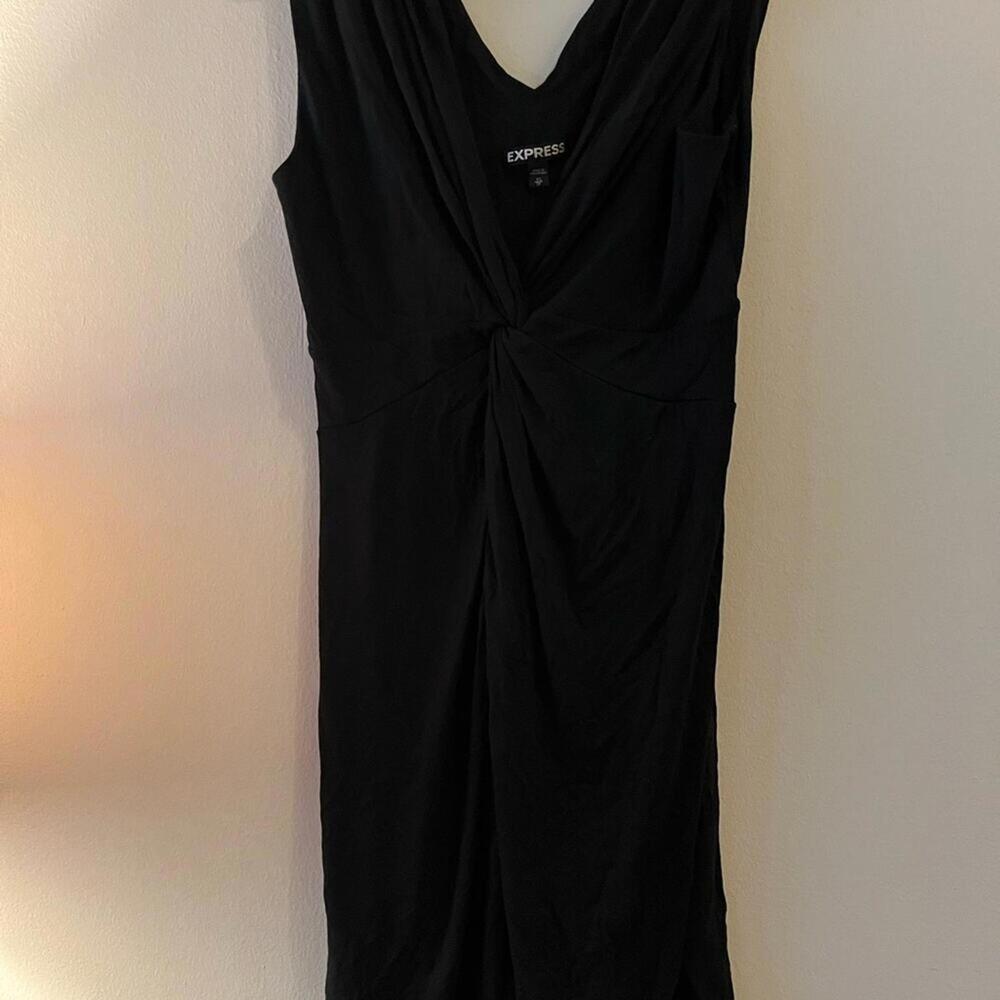 Express Classic Black V-Neck Dress